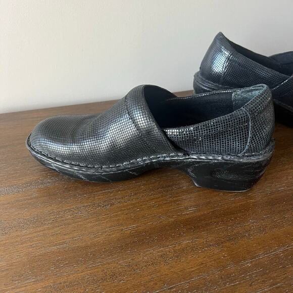 BOC Born Concept Woman’s Black Textured Leather Slip On Nursing Clogs- Size 9 - Picture 6 of 11